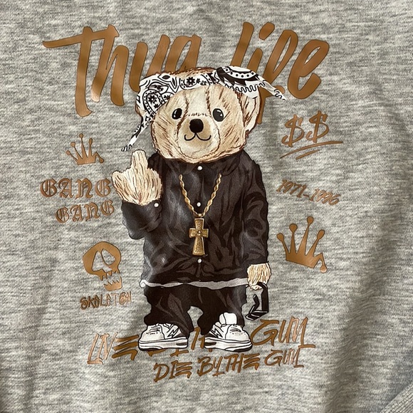 Thug Life Bear Sweatshirt - Picture 2 of 2